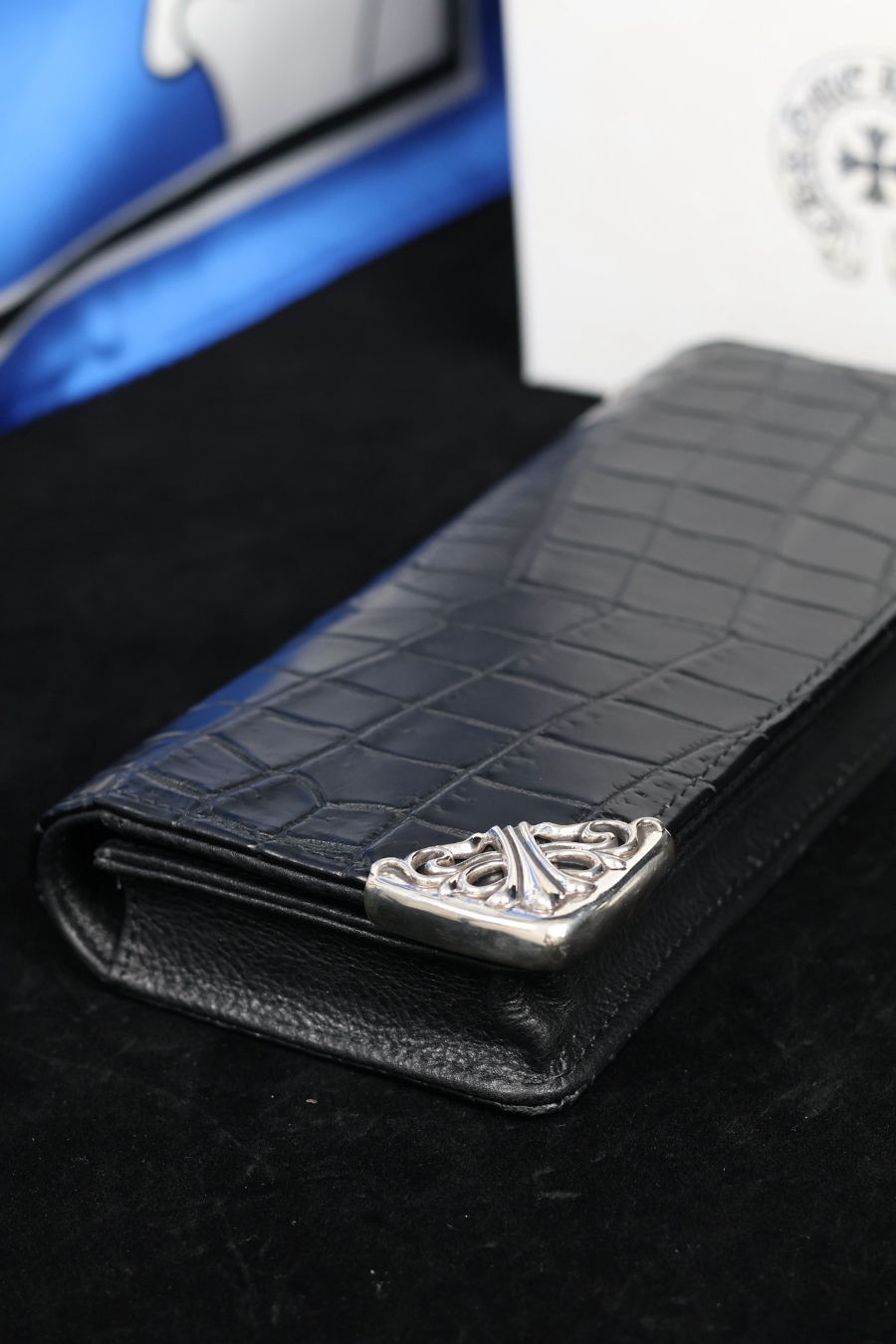 Chrome Hearts Crocodile Long Wallet with Silver Corner 크롬하츠 크로커다일 실버 코너 장지갑 18
