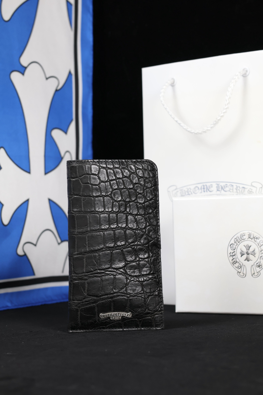 Chrome Hearts Crocodile Leather Phone Sleeve 크롬하츠 크로커다일 가죽 휴대폰 슬리브 (소형) 3