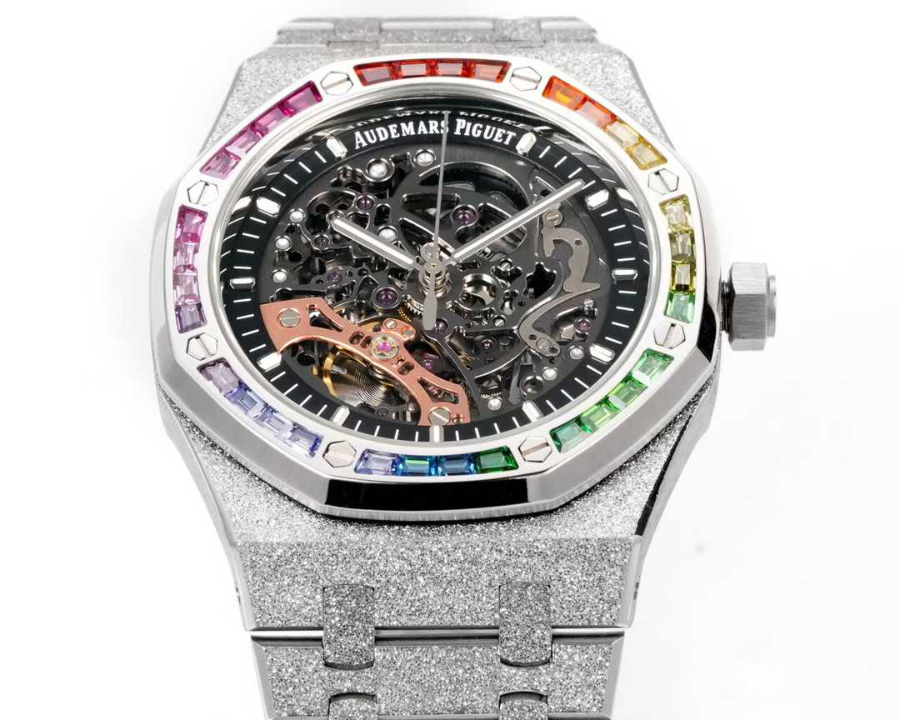 Audemars Piguet Royal Oak Openworked Rainbow 41mm 오데마 피게 로열 오크 오픈워크 레인보우 41mm 실버베젤 3