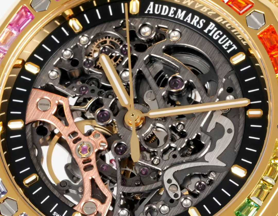 Audemars Piguet Royal Oak Openworked Rainbow 41mm 오데마 피게 로열 오크 오픈워크 레인보우 41mm 골드베젤 6