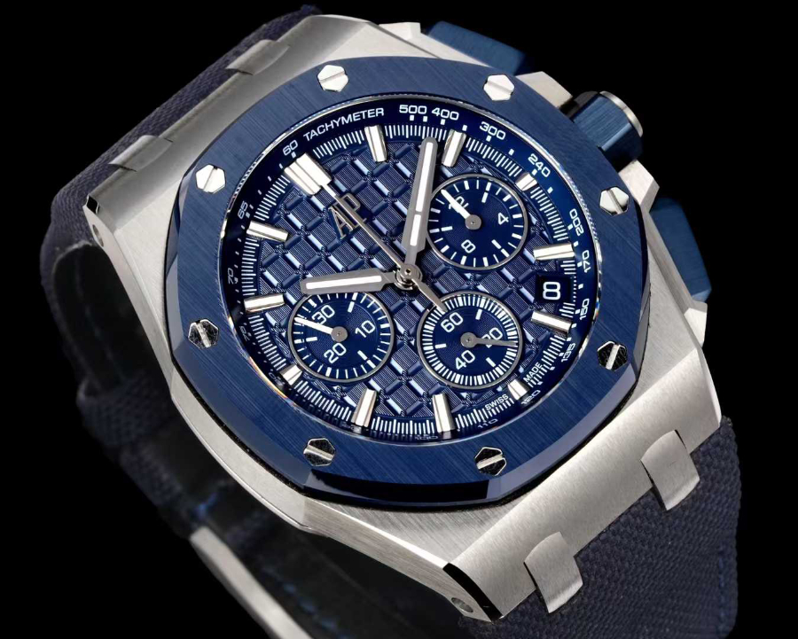 Audemars Piguet Royal Oak Offshore Chronograph 43mm Titanium 오데마 피게 로열 오크 오프쇼어 크로노그래프 43mm 티타늄 네이비다이얼 5