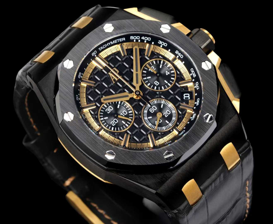 Audemars Piguet Royal Oak Offshore Chronograph 43mm Titanium 오데마 피게 로열 오크 오프쇼어 크로노그래프 43mm 티타늄 블랙골드다이얼 5