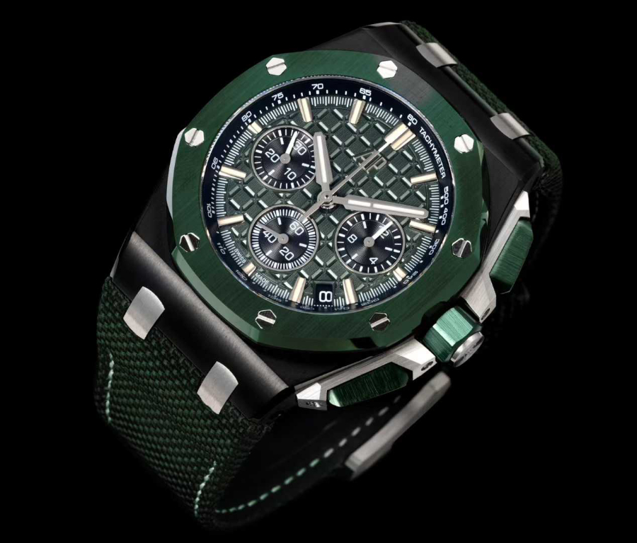 Audemars Piguet Royal Oak Offshore Chronograph 43mm Titanium 오데마 피게 로열 오크 오프쇼어 크로노그래프 43mm 티타늄 다크그린다이얼 4