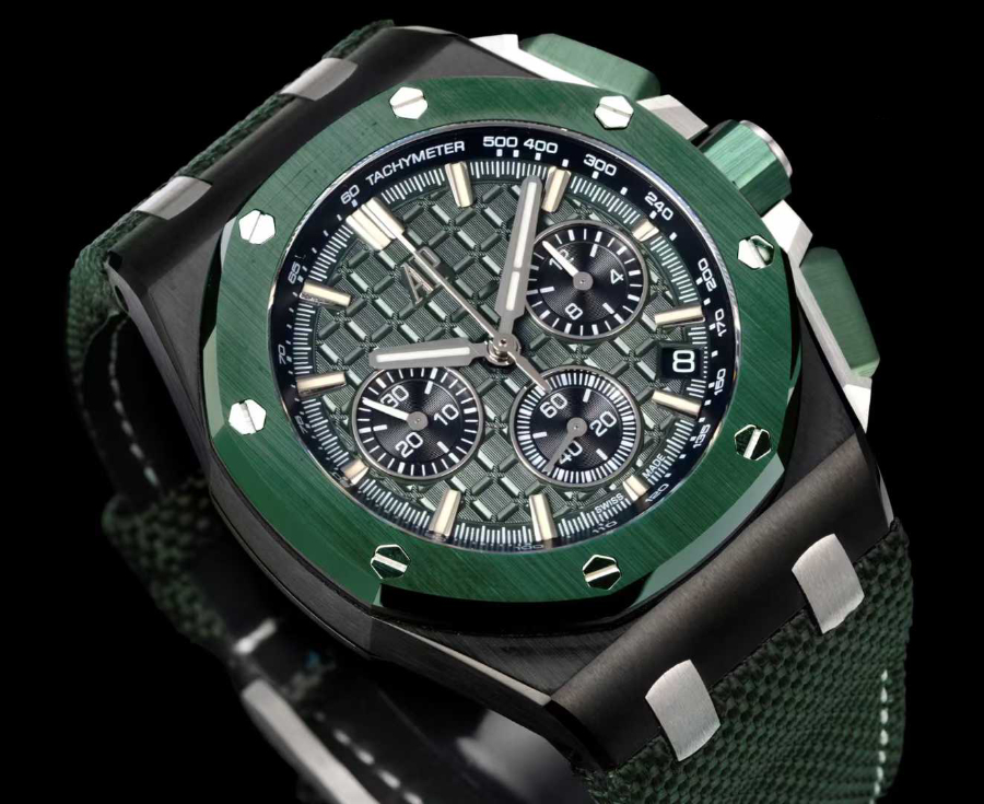 Audemars Piguet Royal Oak Offshore Chronograph 43mm Titanium 오데마 피게 로열 오크 오프쇼어 크로노그래프 43mm 티타늄 다크그린다이얼 5