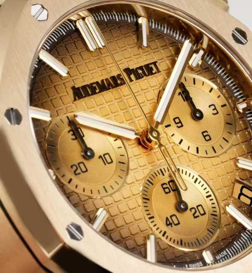 Audemars Piguet Royal Oak Chronograph 26240 Series 오데마 피게 로열 오크 크로노그래프 26240 시리즈 골드베젤 브라운다이얼 6