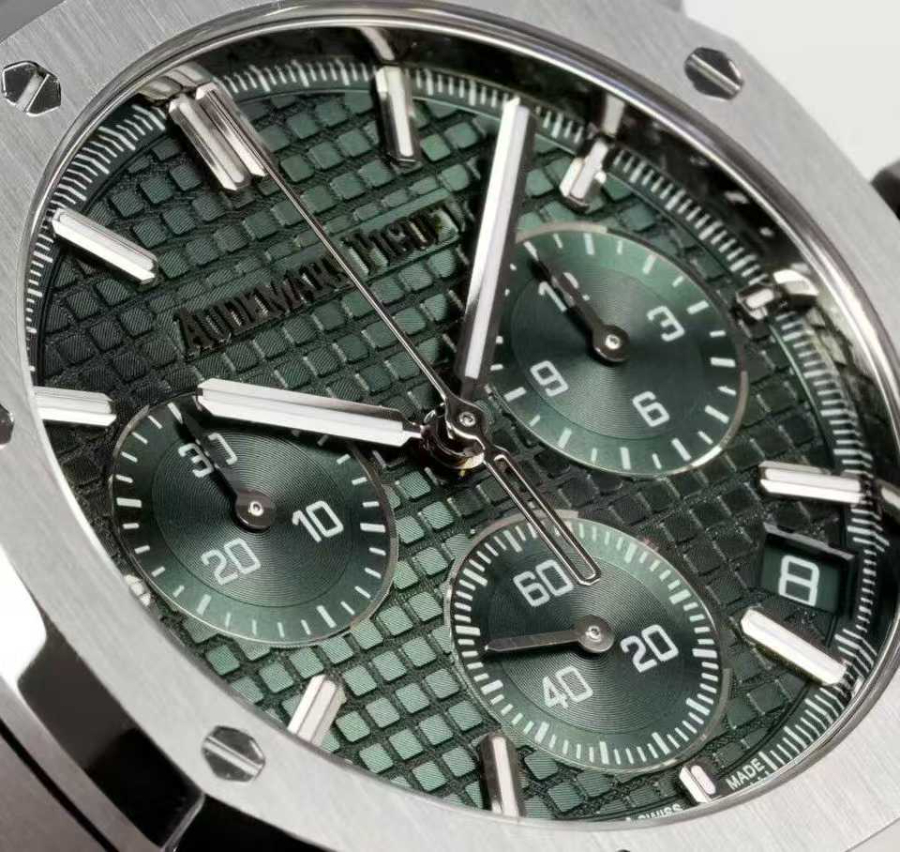 Audemars Piguet Royal Oak Chronograph 26240 Series 오데마 피게 로열 오크 크로노그래프 26240 시리즈 실버베젤 그린다이얼 6