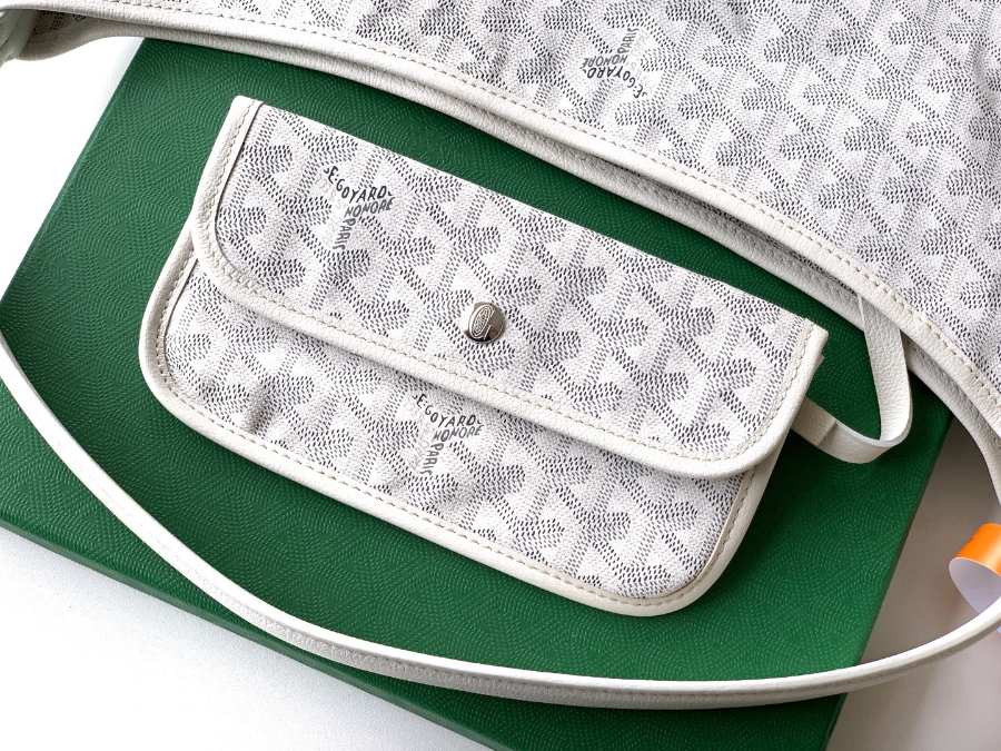 Goyard Saint Louis Artois Hobo Boheme GM White 고야드 생루이백 아르투아 호보 보헴 GM 화이트 숄더백 화이트 42cm 5