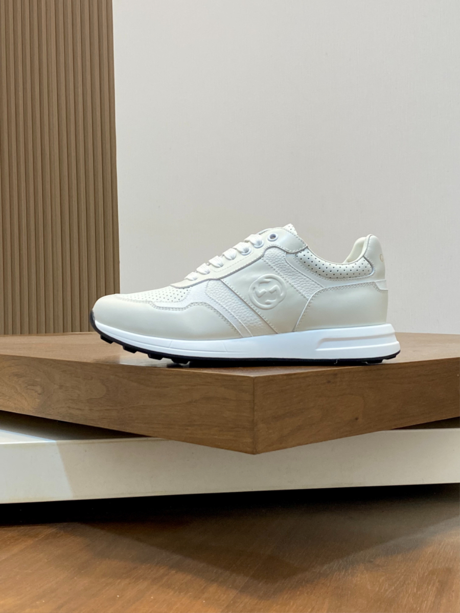 Gucci Rhyton Leather Sneakers 구찌 라이톤 가죽 남성 스니커즈 블루엣지 2