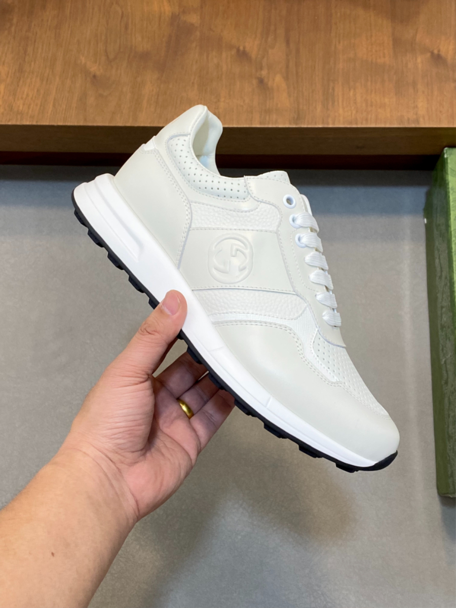 Gucci Rhyton Leather Sneakers 구찌 라이톤 가죽 스니커즈 화이트 남성 운동화 4