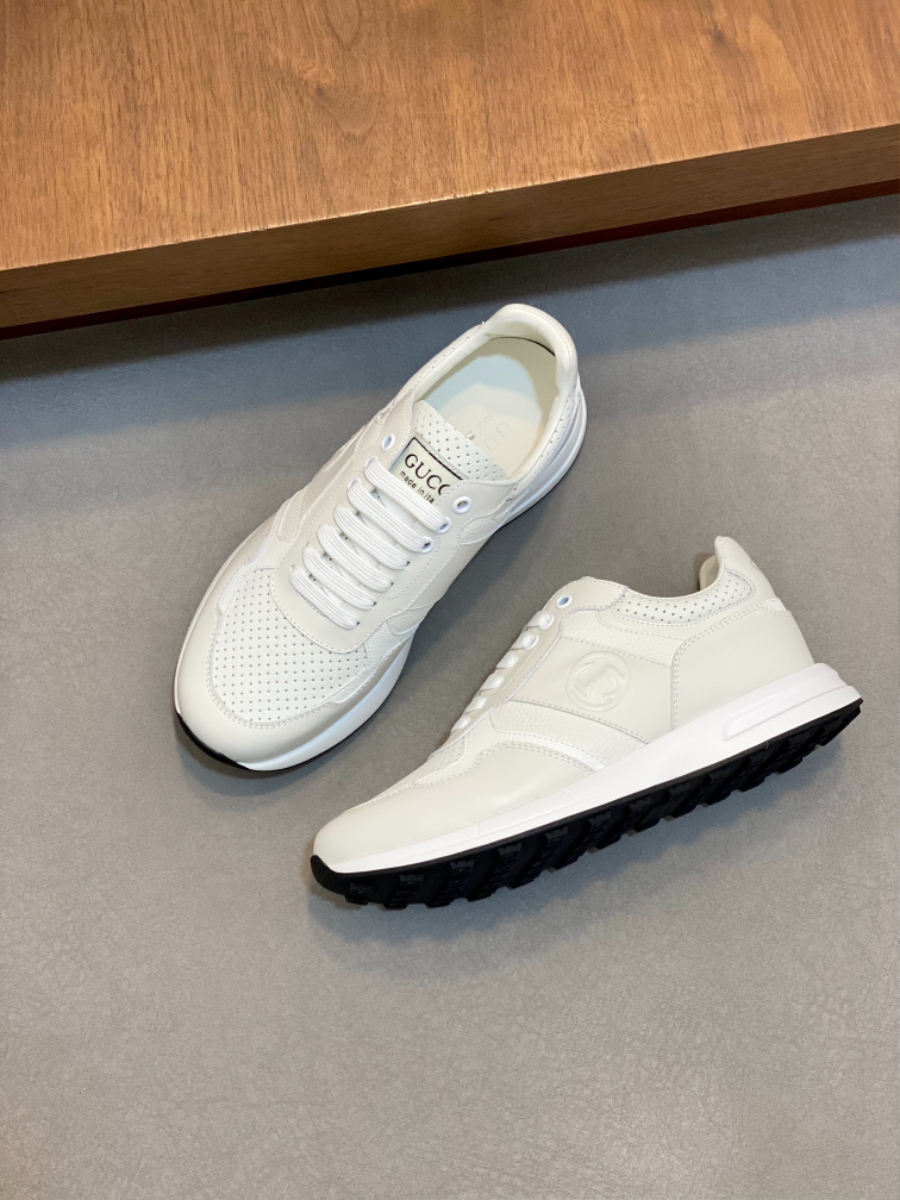 Gucci Rhyton Leather Sneakers 구찌 라이톤 가죽 남성 스니커즈 블루엣지 5