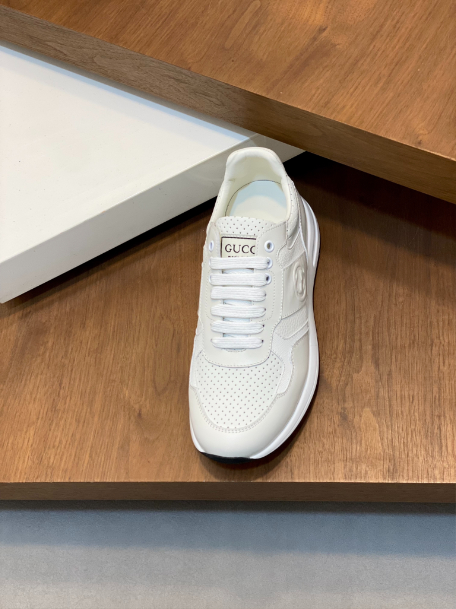 Gucci Rhyton Leather Sneakers 구찌 라이톤 가죽 스니커즈 화이트 남성 운동화 6