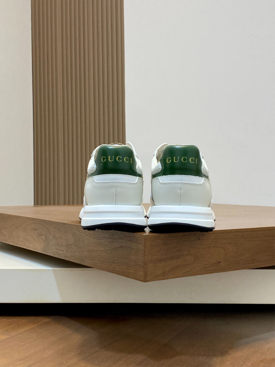 Gucci Rhyton Leather Sneakers 구찌 라이톤 가죽 남성 스니커즈 그린엣지 8