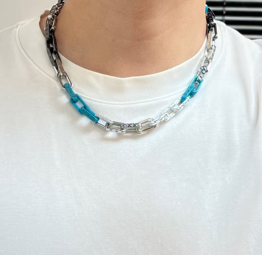 Louis Vuitton 루이비통 모노그램 체인 브레이슬릿 실버 멀티컬러 6