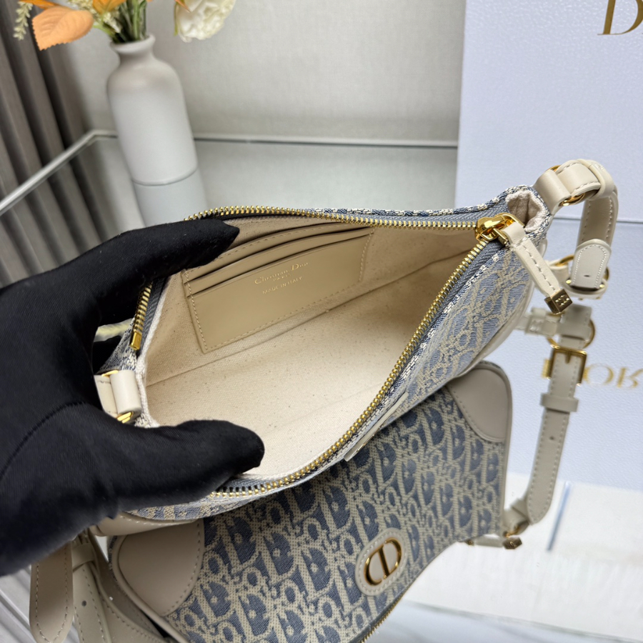 Dior 디올 Wanderlust 오블리크 미니 숄더 크로스백 그레이 2398 26cm 9