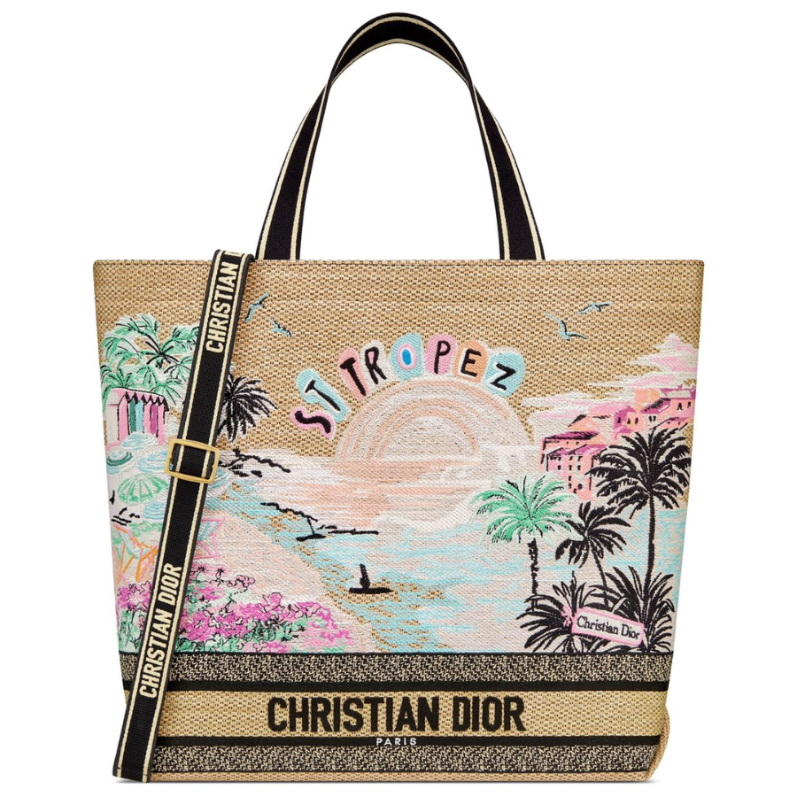 Dior 디올 Toile de Jouy 트왈드 주이 시티 북 토트백 라지 멀티컬러 1288 34cm 1