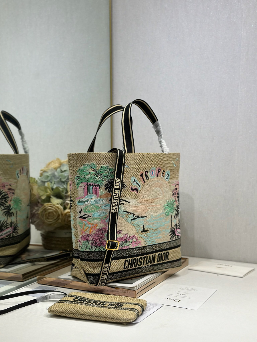 Dior 디올 Toile de Jouy 트왈드 주이 시티 북 토트백 라지 멀티컬러 1288 34cm 8