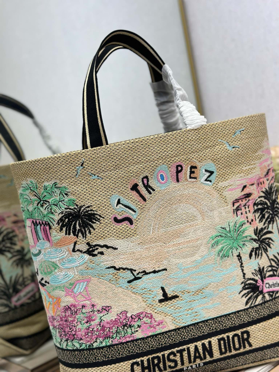 Dior 디올 Toile de Jouy 트왈드 주이 시티 북 토트백 라지 멀티컬러 1288 34cm 11