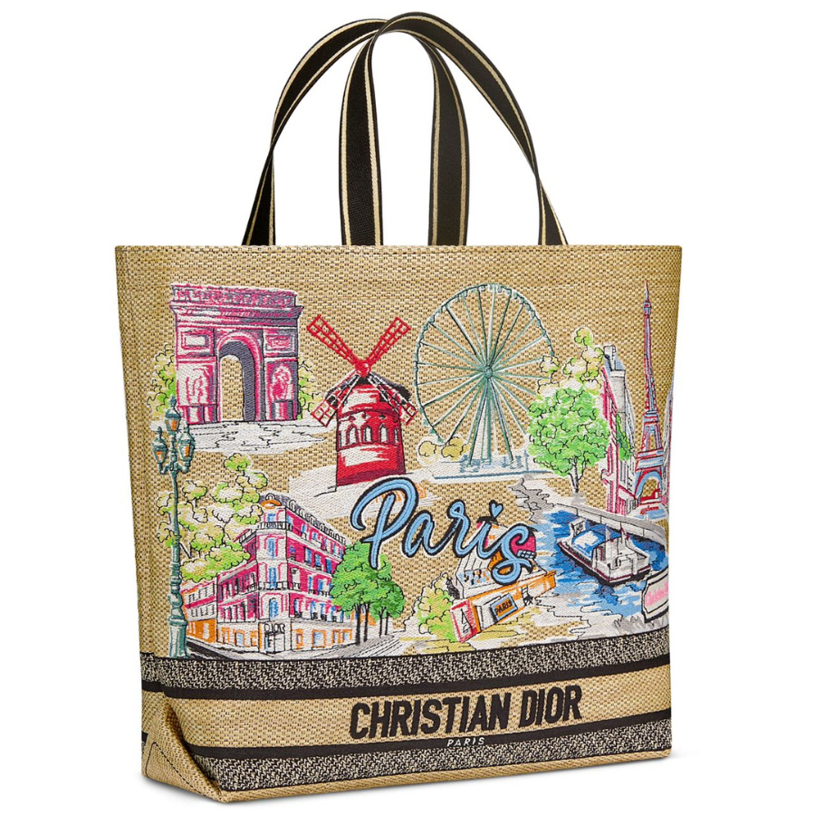 Dior 디올 Toile de Jouy 트왈드 주이 시티 북 토트백 라지 멀티컬러 1288 34cm 2