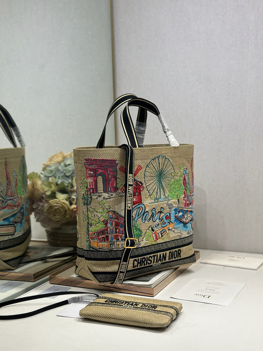 Dior 디올 Toile de Jouy 트왈드 주이 시티 북 토트백 라지 멀티컬러 1288 34cm 7