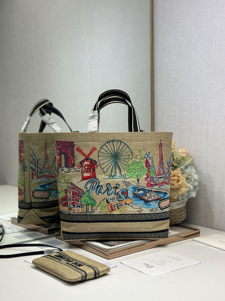 Dior 디올 Toile de Jouy 트왈드 주이 시티 북 토트백 라지 멀티컬러 1288 34cm 8