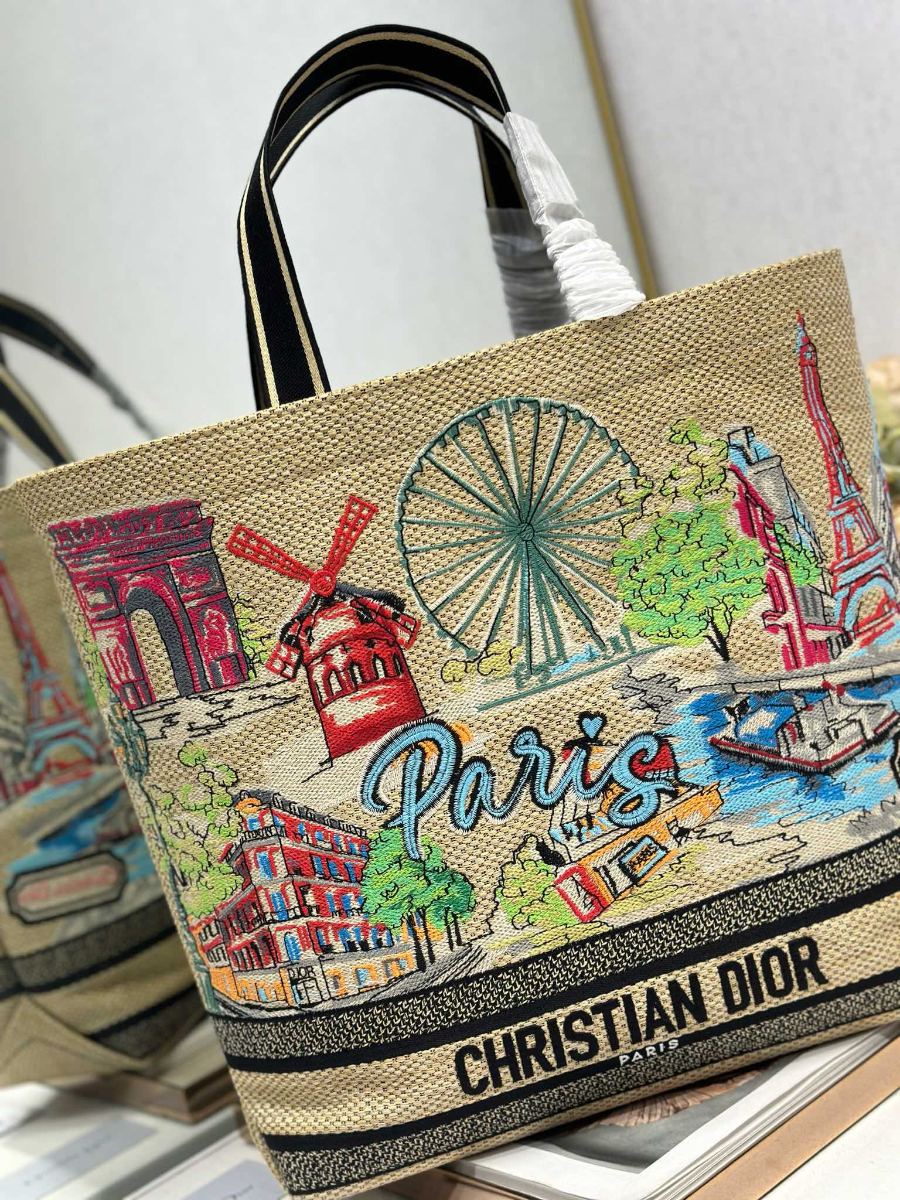 Dior 디올 Toile de Jouy 트왈드 주이 시티 북 토트백 라지 멀티컬러 1288 34cm 10