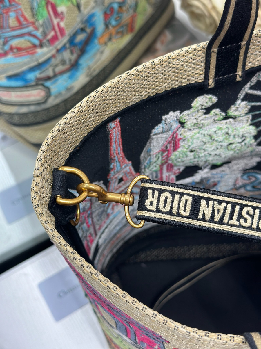 Dior 디올 Toile de Jouy 트왈드 주이 시티 북 토트백 라지 멀티컬러 1288 34cm 13