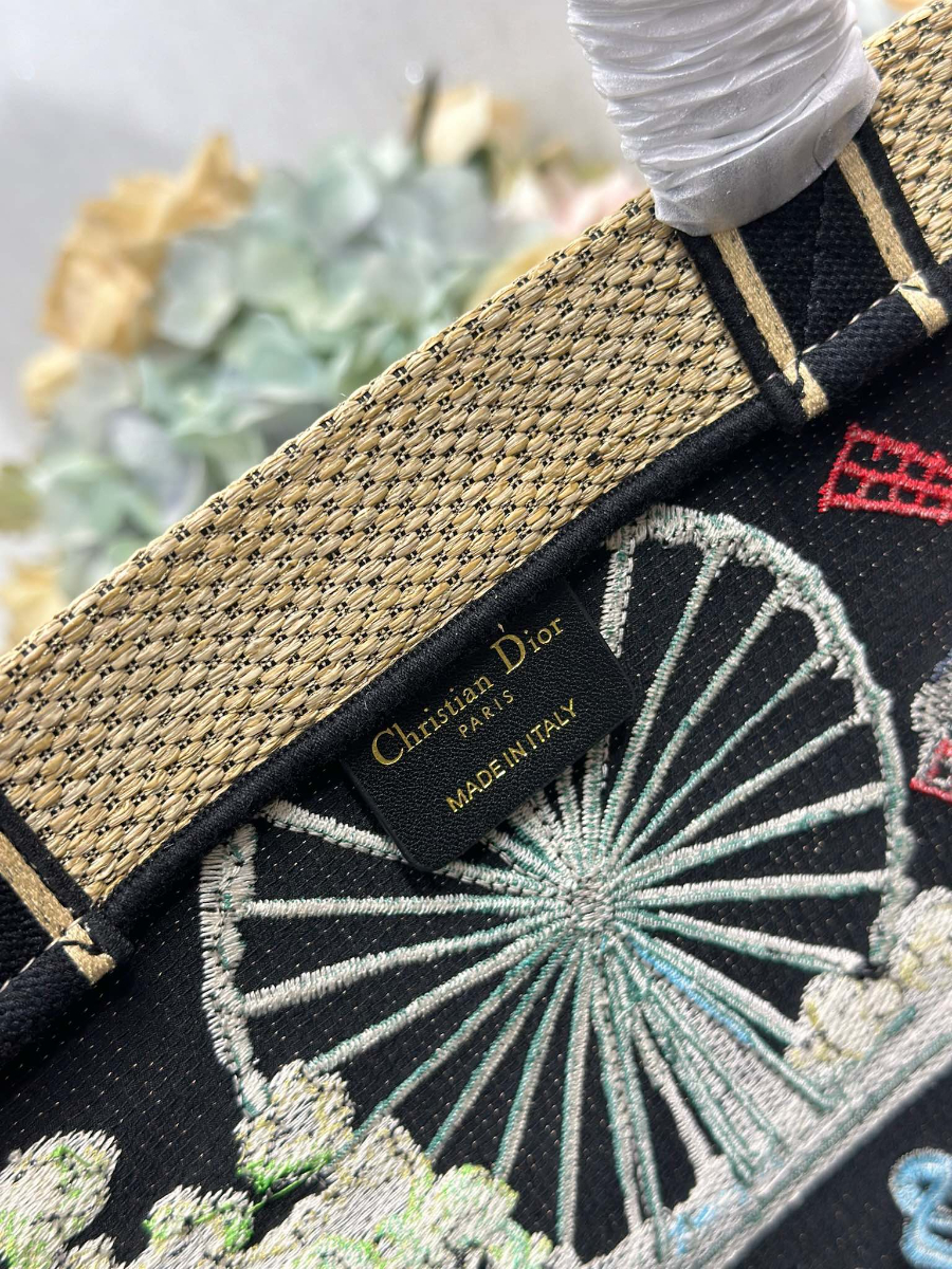 Dior 디올 Toile de Jouy 트왈드 주이 시티 북 토트백 라지 멀티컬러 1288 34cm 14