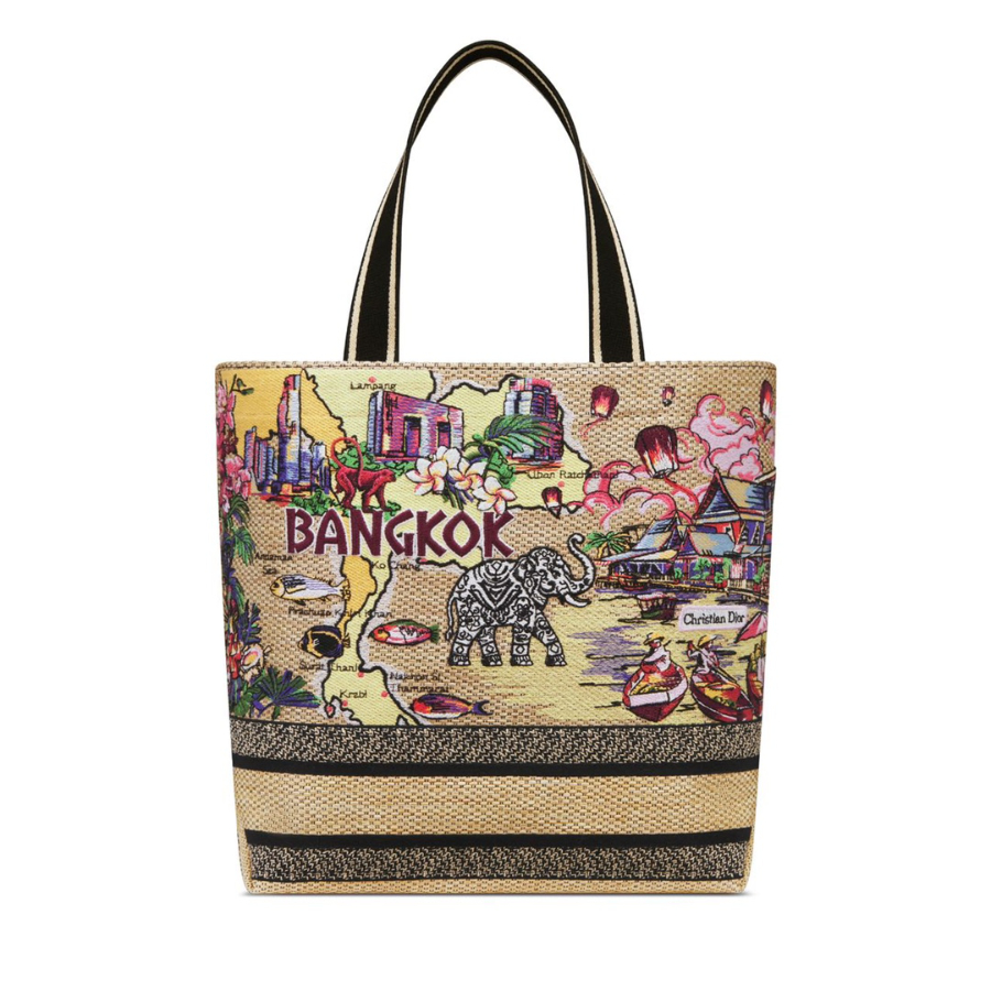 Dior 디올 Toile de Jouy 트왈드 주이 시티 북 토트백 라지 멀티컬러 1288 34cm 4