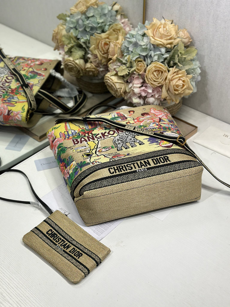 Dior 디올 Toile de Jouy 트왈드 주이 시티 북 토트백 라지 멀티컬러 1288 34cm 10