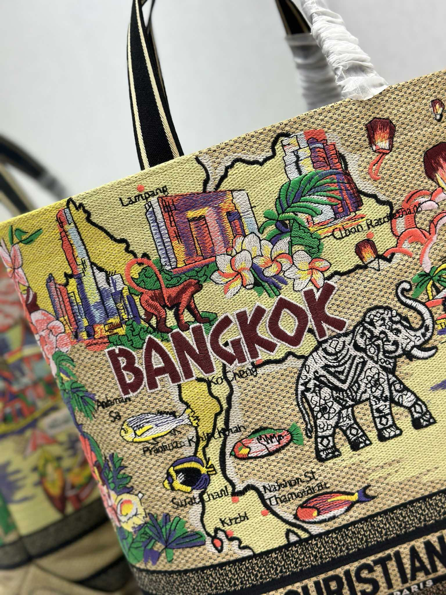 Dior 디올 Toile de Jouy 트왈드 주이 시티 북 토트백 라지 멀티컬러 1288 34cm 11