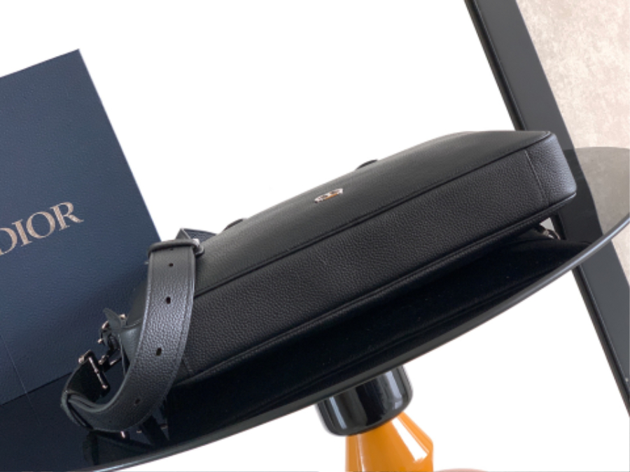 Dior 디올 CD Icon 지퍼 브리프케이스 블랙 그레인 소가죽 36cm 4