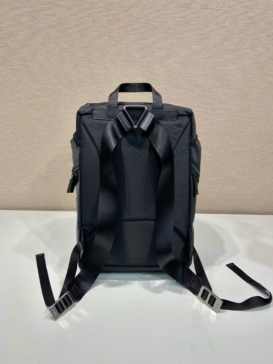 Prada 프라다 2024 나일론 백팩 36cm 블랙&카키 5