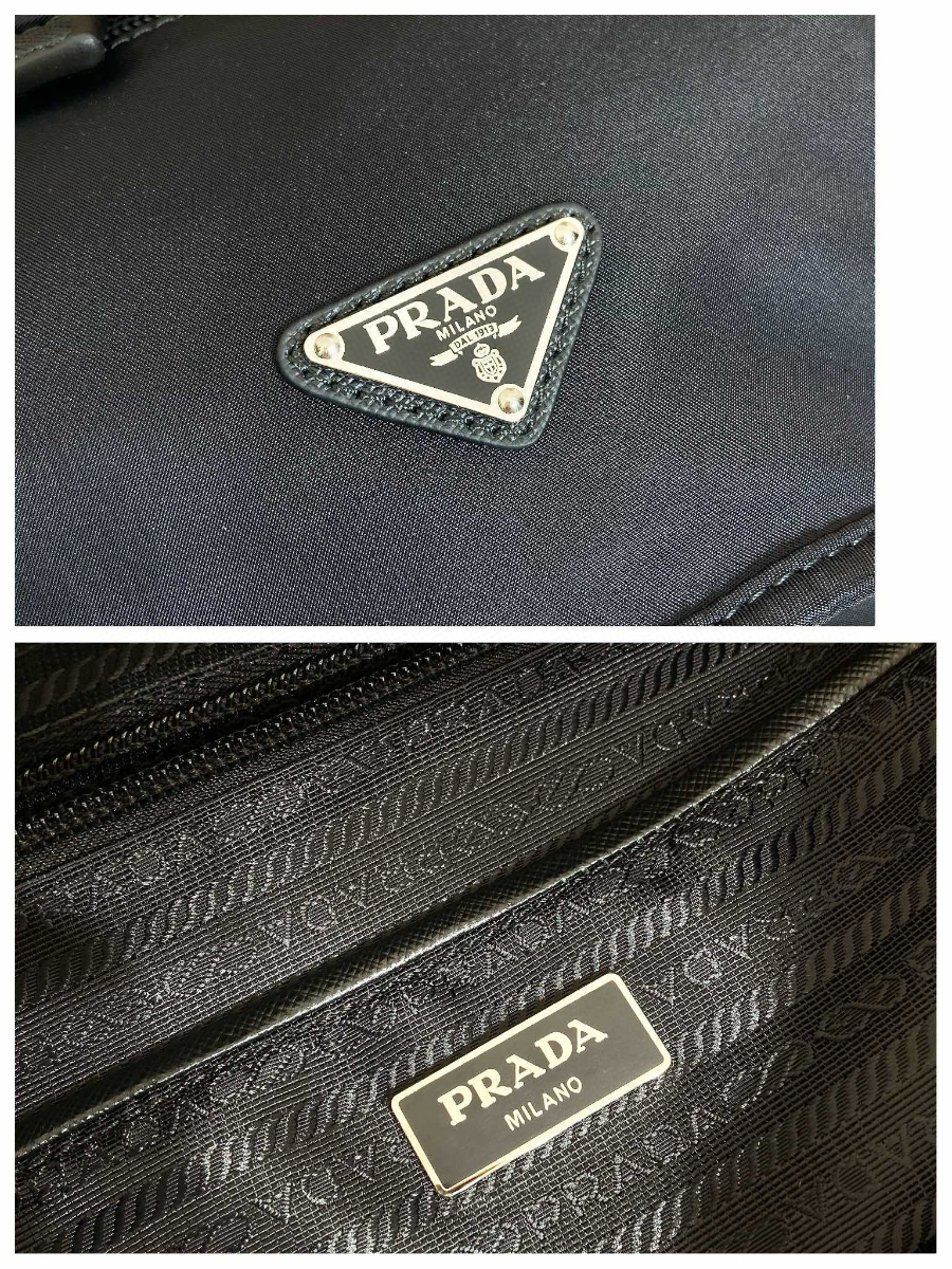 Prada 프라다 2024 나일론 백팩 36cm 블랙&카키 8