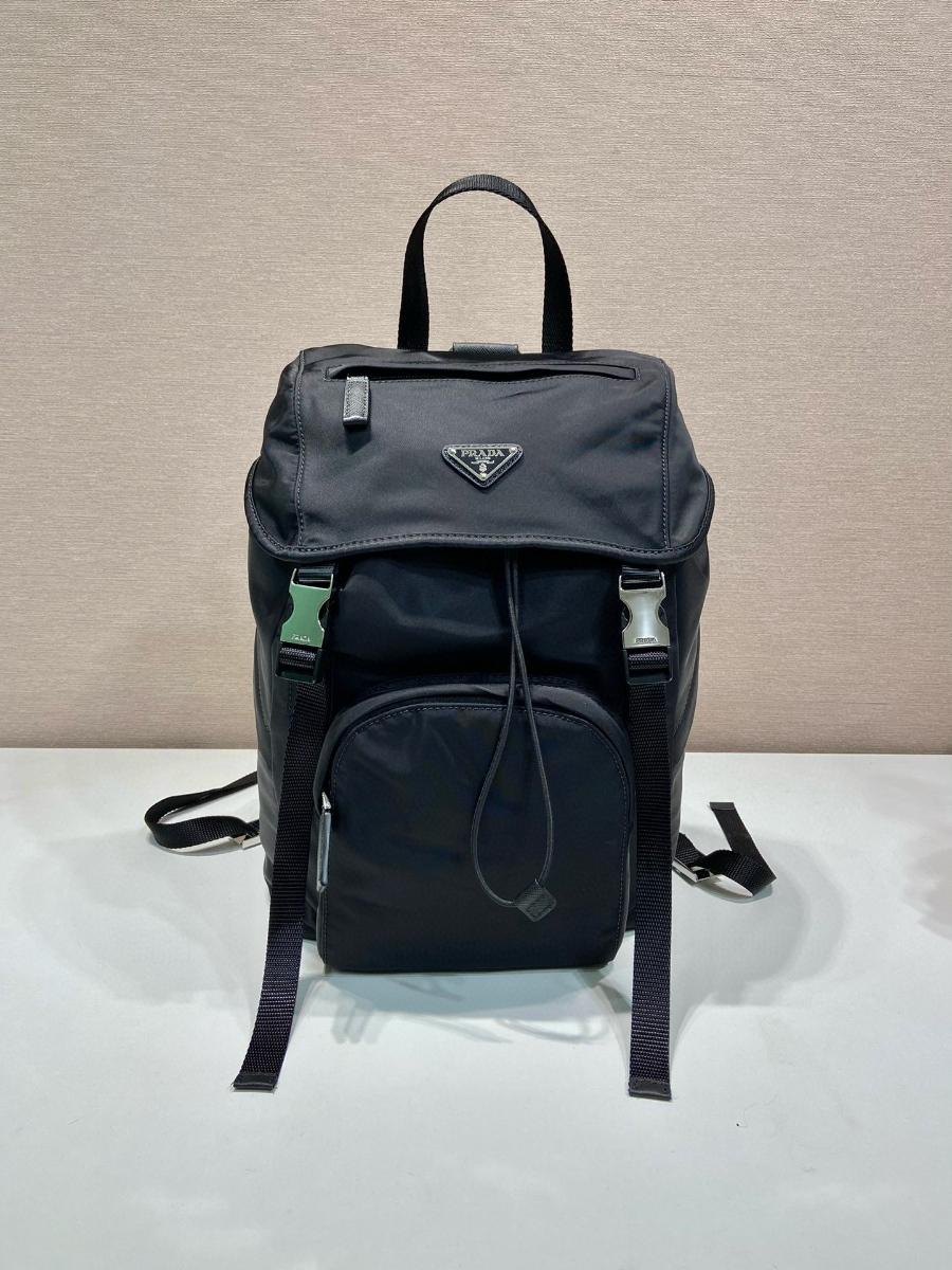 Prada 프라다 2024 나일론 백팩 36cm 블랙&카키 2