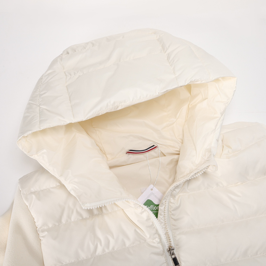Thom Browne 톰브라운 클래식 사선 스트라이프 다운 후드 재킷 아이보리 남녀공용 4