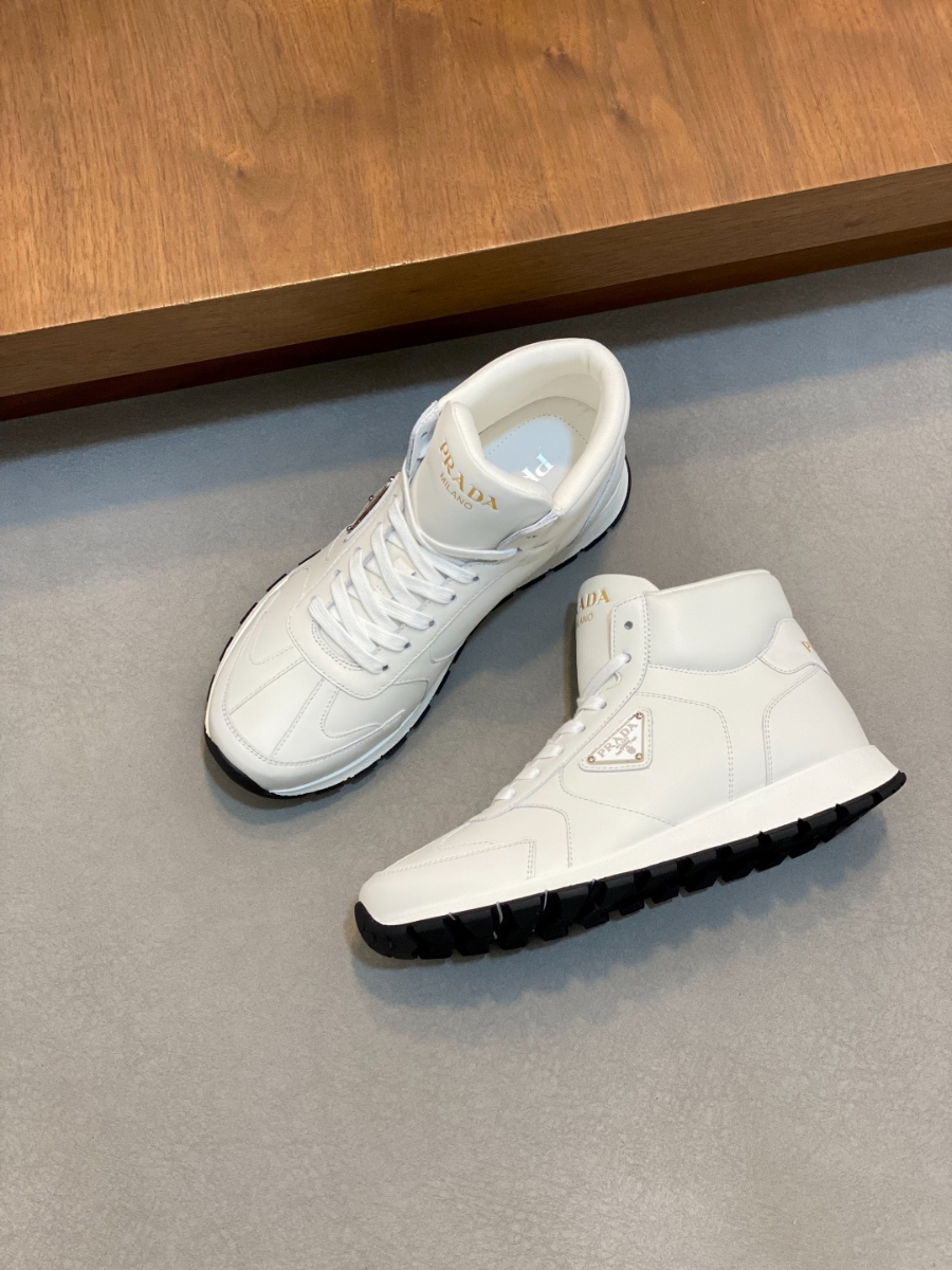 Prada 프라다 남성 가죽 하이탑 스니커즈 5