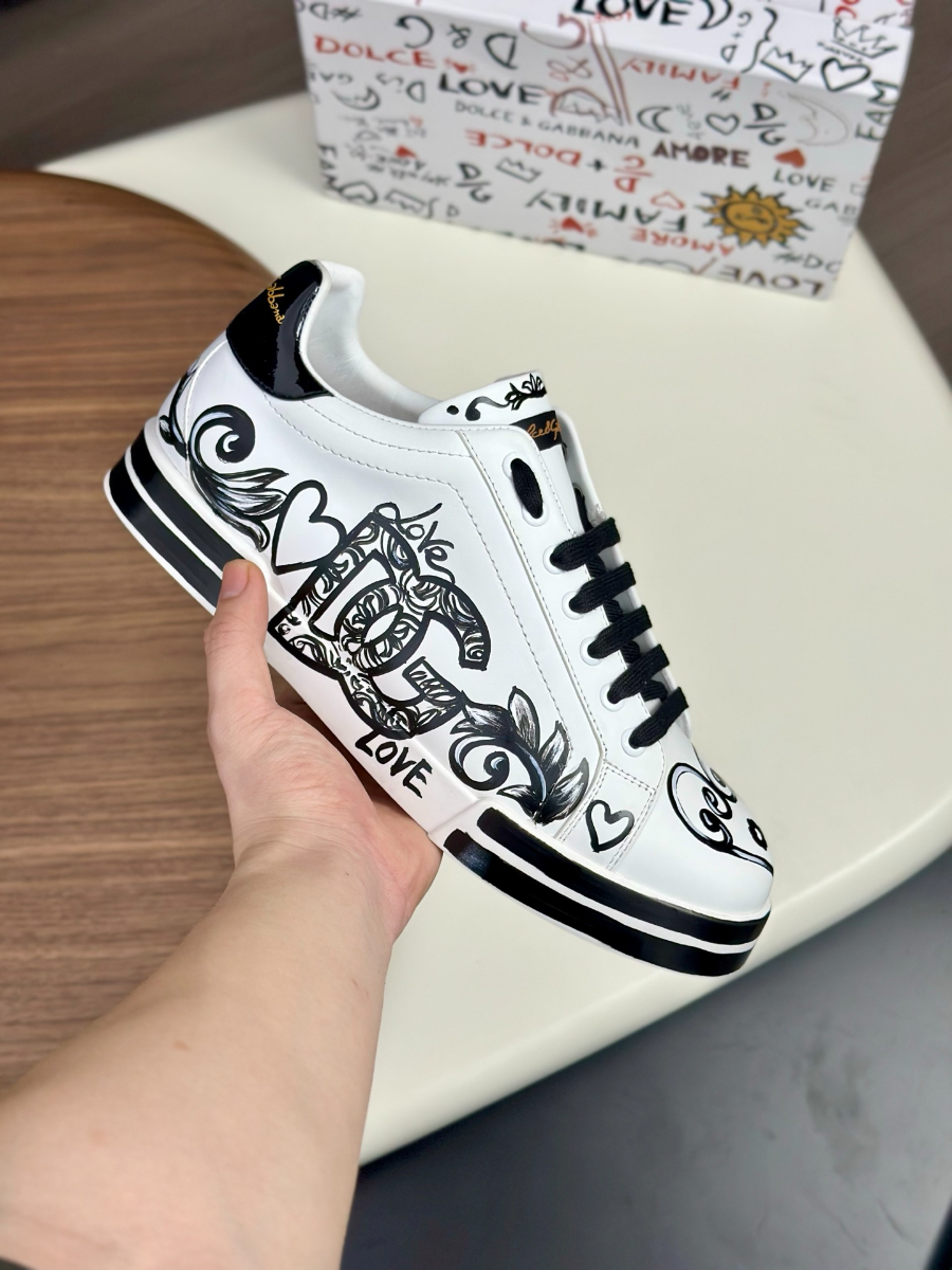 Dolce & Gabbana 돌체앤가바나 Portofino 소가죽 스니커즈 4