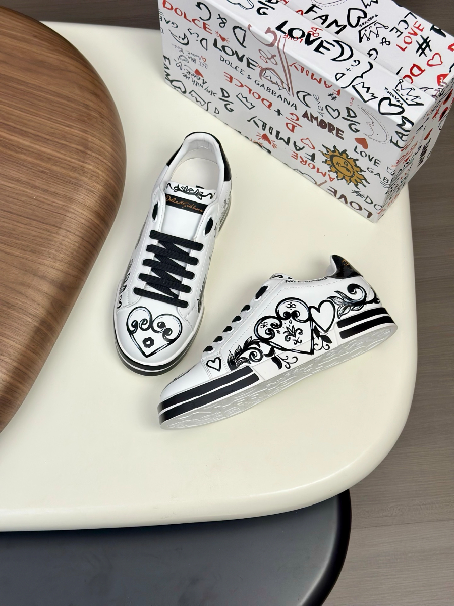 Dolce & Gabbana 돌체앤가바나 Portofino 소가죽 스니커즈 5