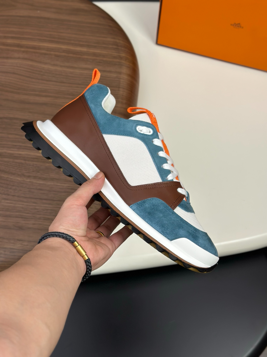 Hermes 에르메스 남성 스니커즈 (이탈리아 소가죽 & 메쉬 콤비 디자인) 5