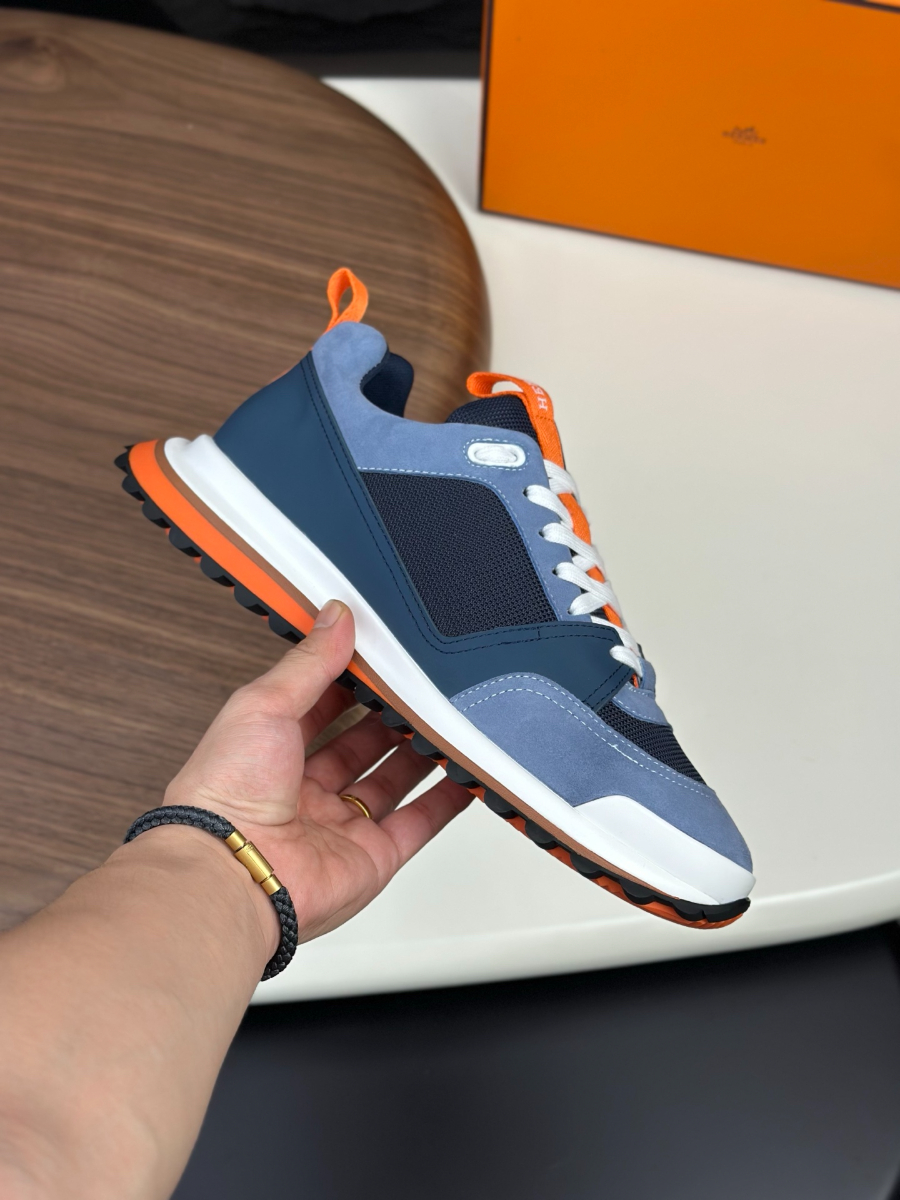 Hermes 에르메스 남성 스니커즈 (이탈리아 소가죽 & 메쉬 콤비 디자인) 4