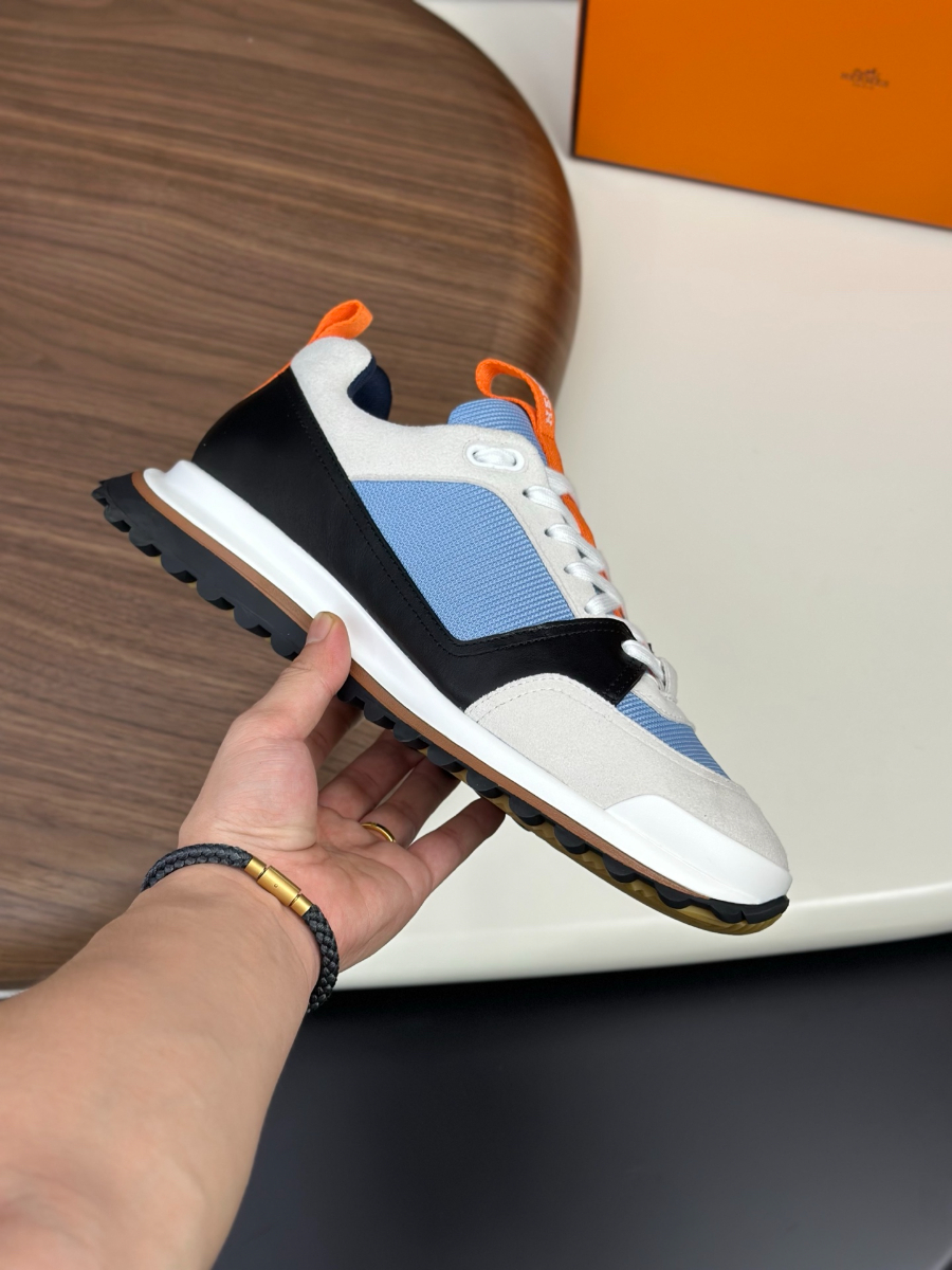 Hermes 에르메스 남성 스니커즈 (이탈리아 소가죽 & 메쉬 콤비 디자인) 4