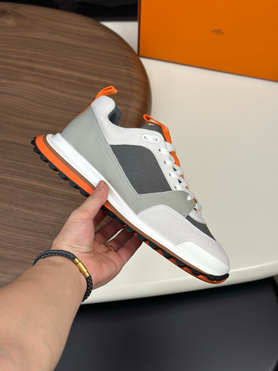 Hermes 에르메스 남성 스니커즈 (이탈리아 소가죽 & 메쉬 콤비 디자인) 4