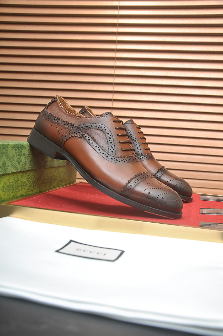 GUCCI 구찌 남성 브로그 레더 옥스퍼드 구두 3