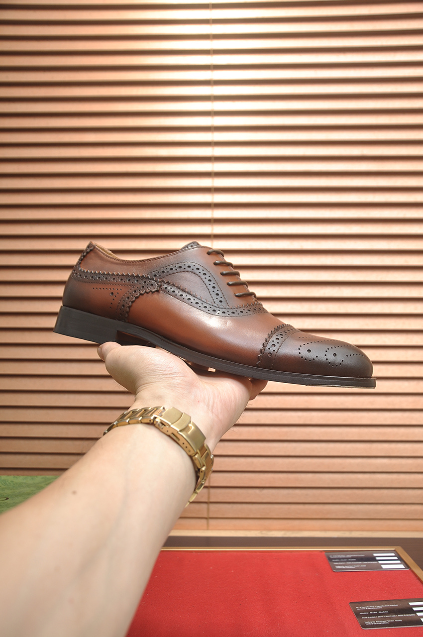 GUCCI 구찌 남성 브로그 레더 옥스퍼드 구두 4
