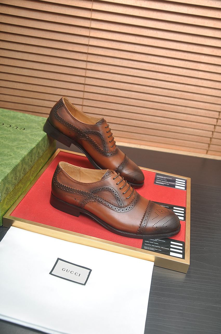 GUCCI 구찌 남성 브로그 레더 옥스퍼드 구두 6