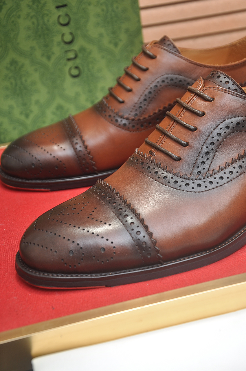 GUCCI 구찌 남성 브로그 레더 옥스퍼드 구두 8
