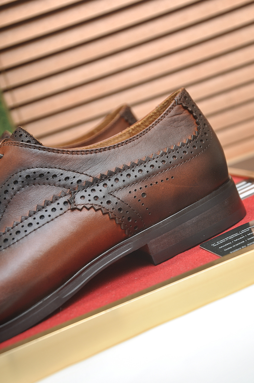 GUCCI 구찌 남성 브로그 레더 옥스퍼드 구두 9