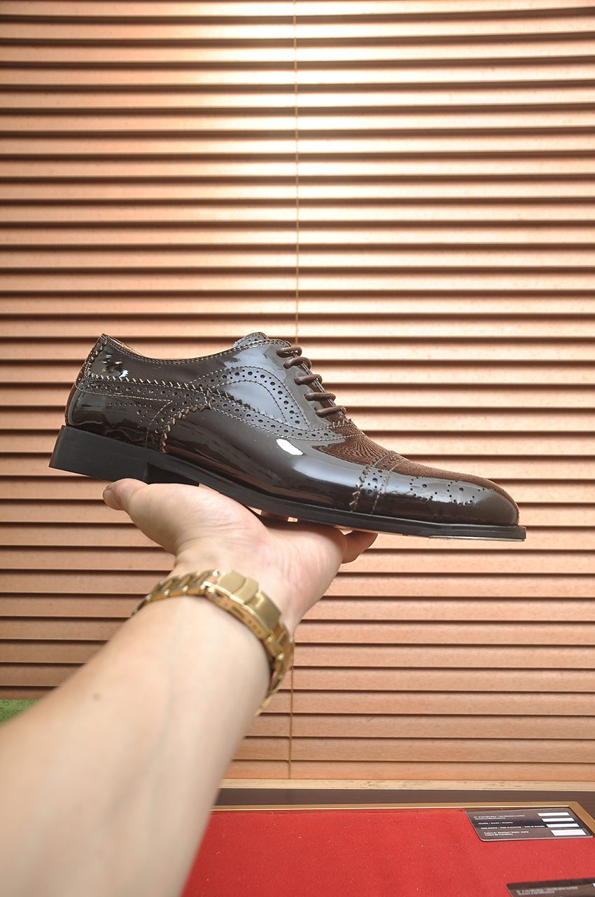 GUCCI 구찌 남성 클래식 브로그 레더 옥스포드 구두 3