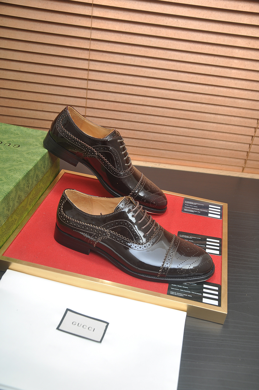 GUCCI 구찌 남성 클래식 브로그 레더 옥스포드 구두 5