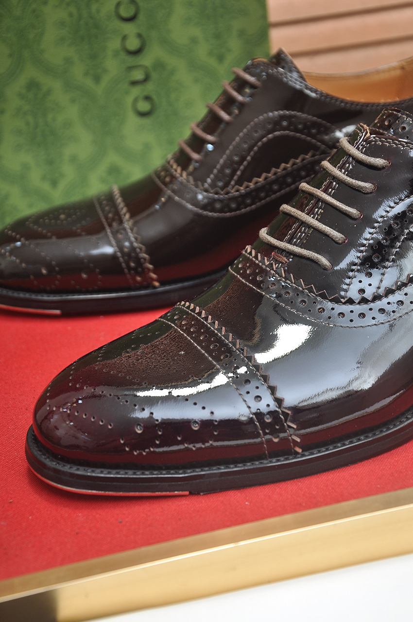 GUCCI 구찌 남성 클래식 브로그 레더 옥스포드 구두 7